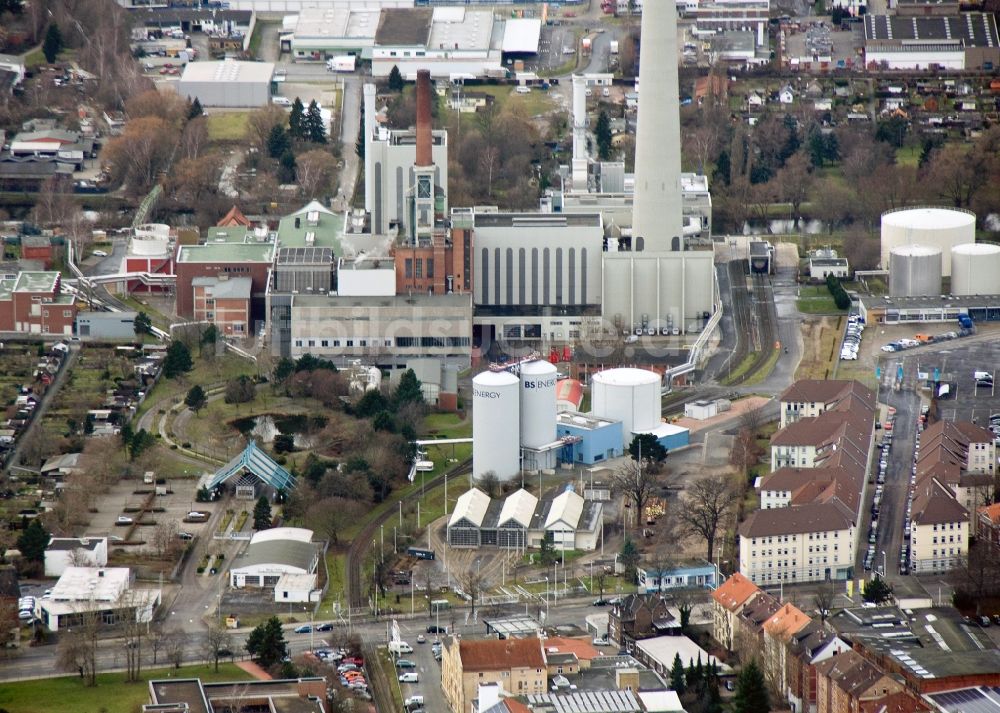 Luftaufnahme Braunschweig - Heizkraftwerk Mitte in Braunschweig im Bundesland Niedersachsen