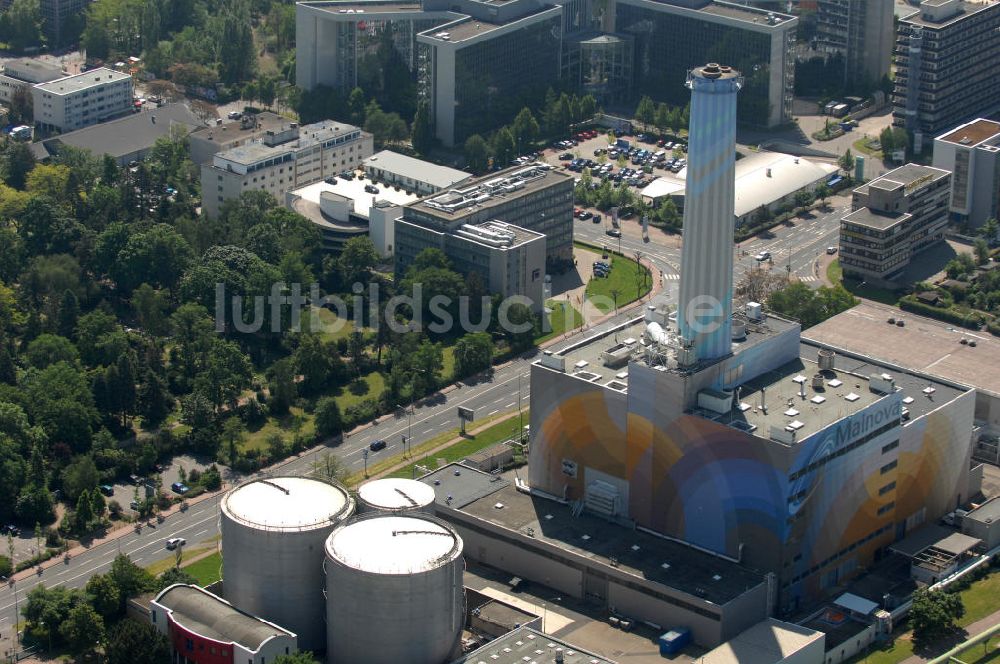 Luftbild Frankfurt am Main - Heizkraftwerk Niederrad in Frankfurt am Main in Hessen