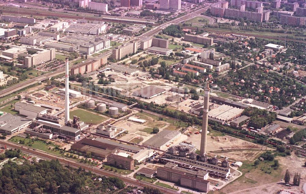 Berlin-Lichtenberg von oben - Heizkraftwerk Rhinstraße in Berlin-Lichtenberg.