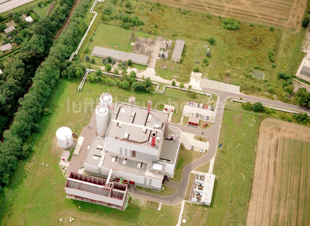 Luftbild Frankfurt / Oder - Heizkraftwerk der Stadtwerke Frankfurt/Oder an der Autobahn.