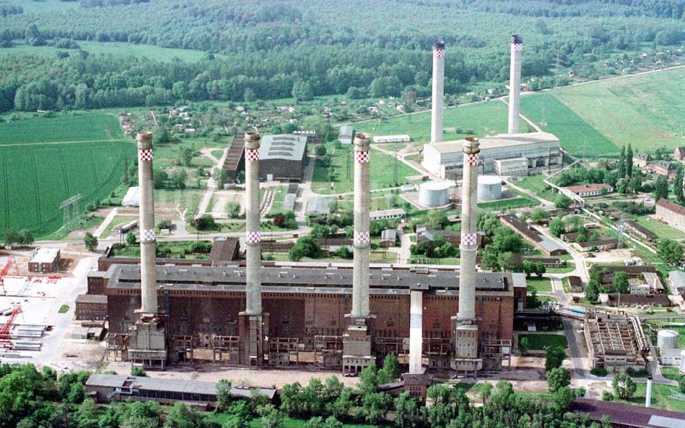 Luftbild Vockerode - Heizkraftwerk Vockerode.