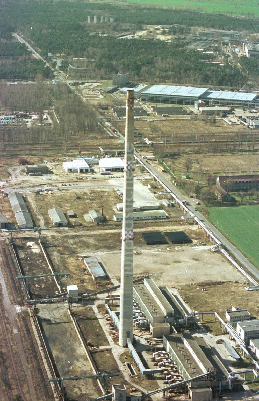 Ludwigsfelde / Brandenburg von oben - Heizwerk des ehem. LKW-Werk in Ludwigsfelde / Brandenburg.