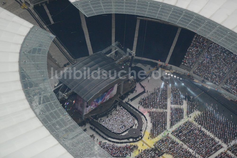 Luftbild Berlin - Helene Fischer - Konzert auf dem Sportstätten-Gelände der Arena des Olympiastadion in Berlin