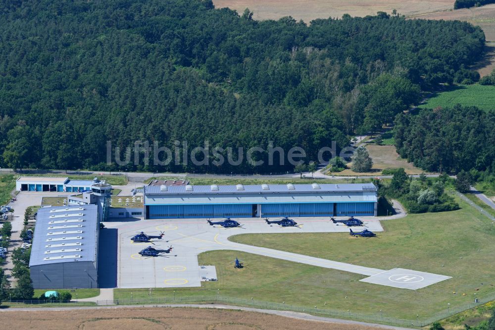 Ahrensfelde aus der Vogelperspektive: Helikopter- Landeplatz in Ahrensfelde im Bundesland Brandenburg