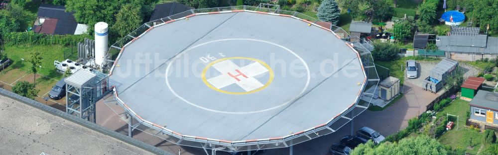 Luftaufnahme Bernau - Helikopter- Landeplatz in Bernau im Bundesland Brandenburg, Deutschland