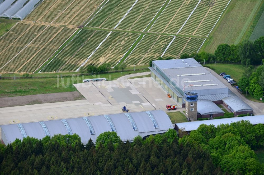 Fuhlendorf von oben - Helikopter- Landeplatz in Fuhlendorf im Bundesland Schleswig-Holstein