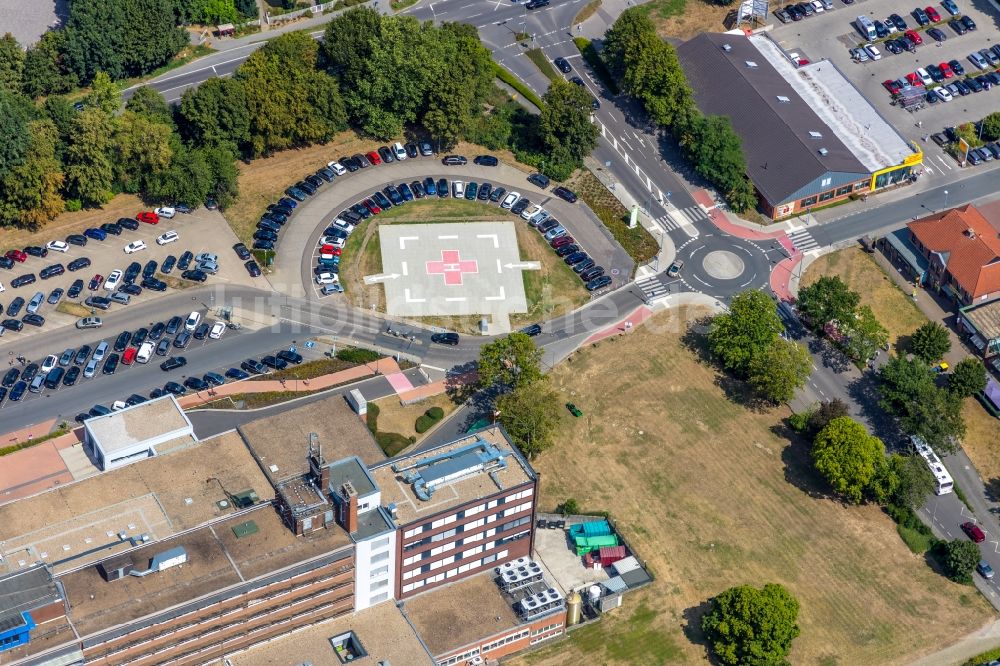 Wesel Aus Der Vogelperspektive Helikopter Landeplatz In Wesel Im Bundesland Nordrhein