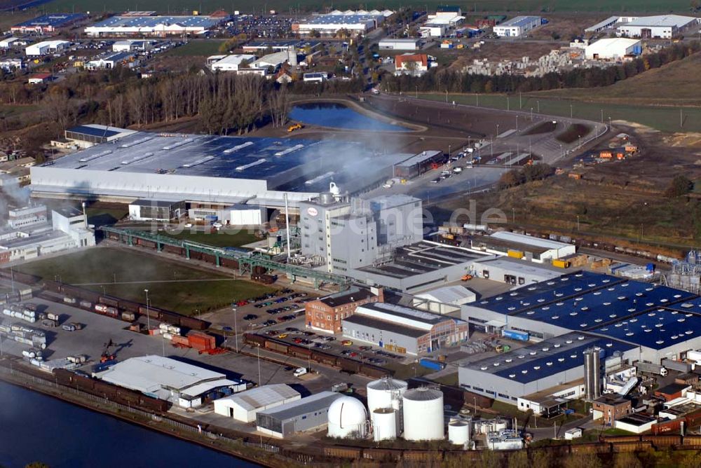 Genthin aus der Vogelperspektive: Henkelfabrik in Genthin