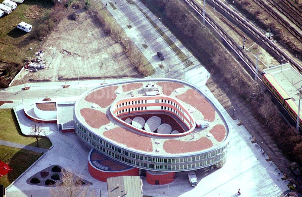 Hennigsdorf / BRB von oben - Hennigsdorf, Rathausneubau Am Rathaus/Ludwig-Esser-Straße durch sauerbruch hutton generalplanungsgesellschaft mbH, Berlin