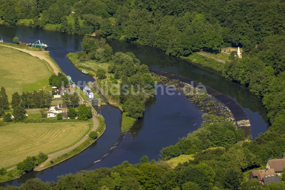 Luftbild Witten - Herbeder Schleuse in Witten im Bundesland Nordrhein-Westfalen