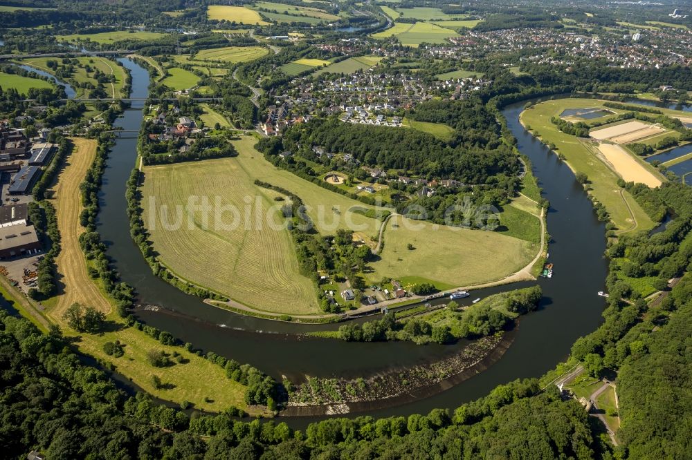 Luftaufnahme Witten - Herbeder Schleuse in Witten im Bundesland Nordrhein-Westfalen