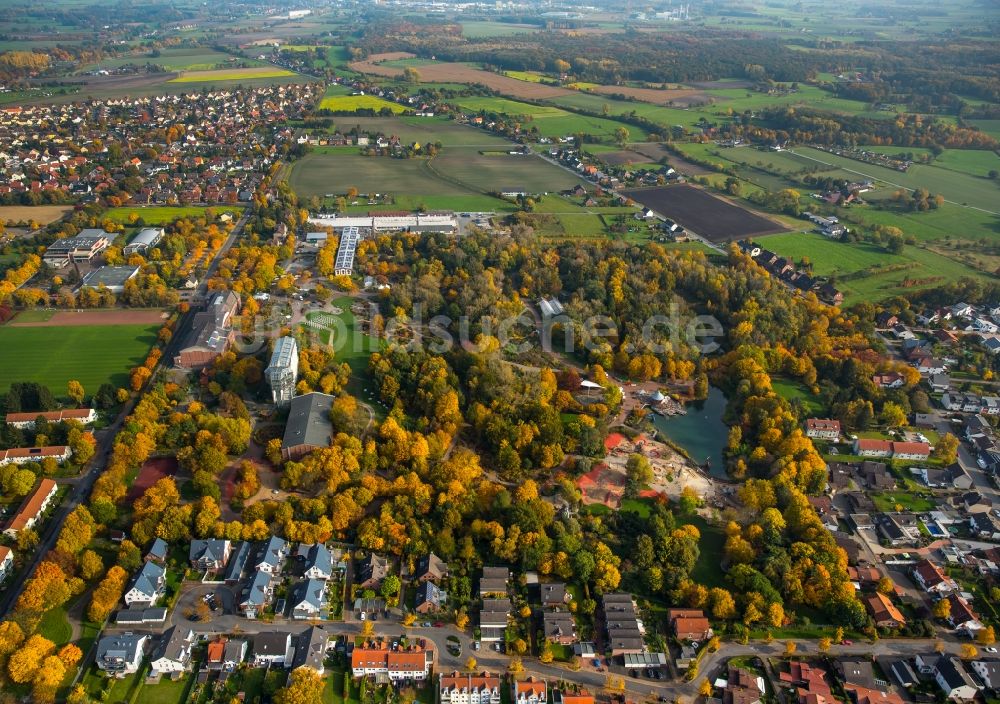 Luftbild Hamm - Herbst im Maximilianpark in Hamm im Bundesland Nordrhein-Westfalen