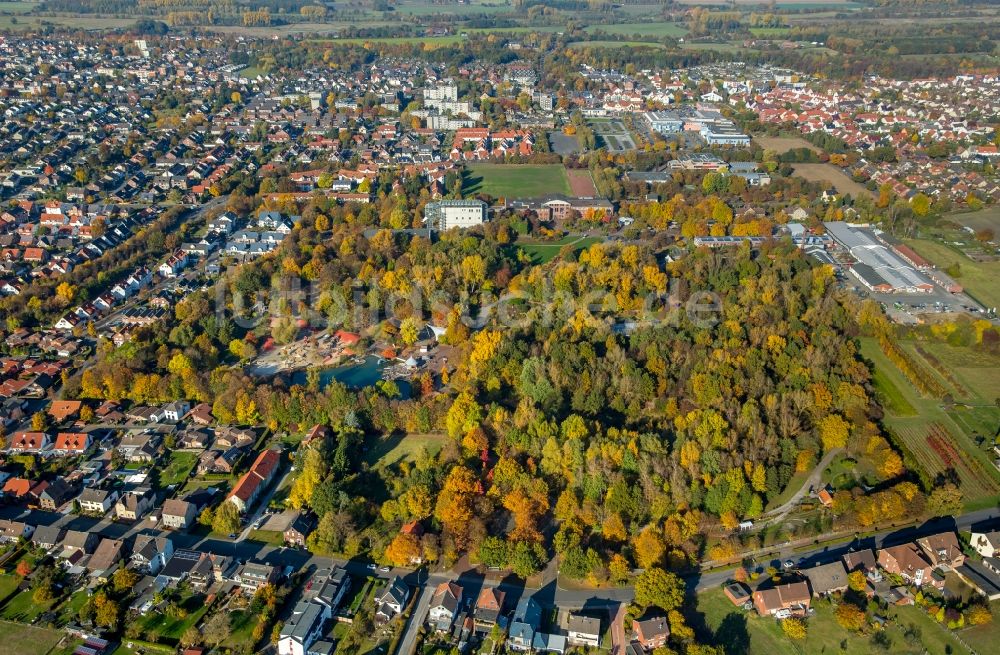 Luftaufnahme Hamm - Herbst im Maximilianpark in Hamm im Bundesland Nordrhein-Westfalen