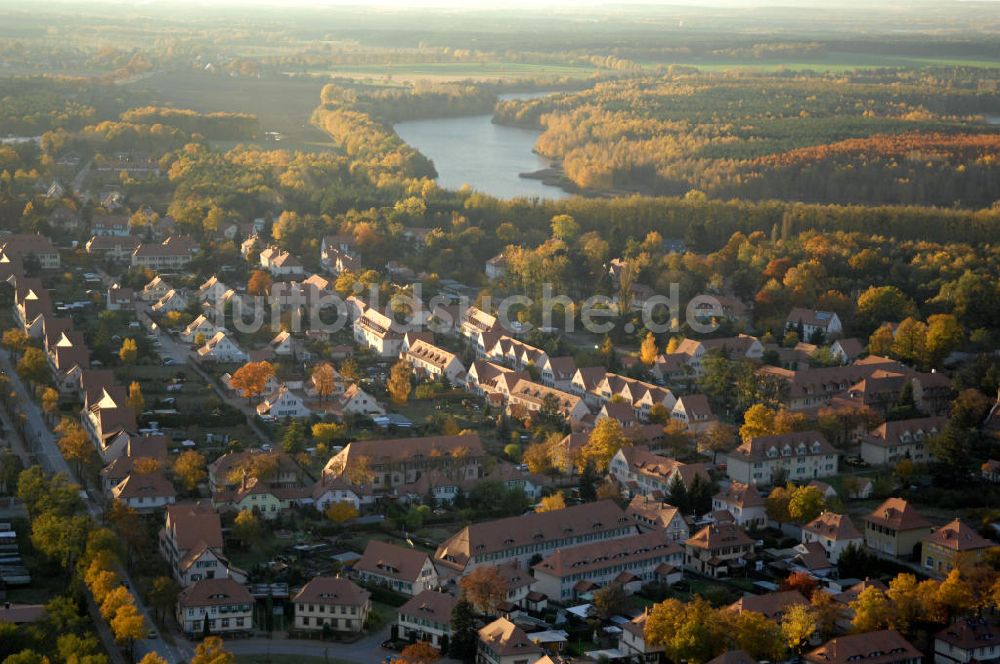 Luftbild Lauta - Herbstliche Gartenstadt Lauta-Nord