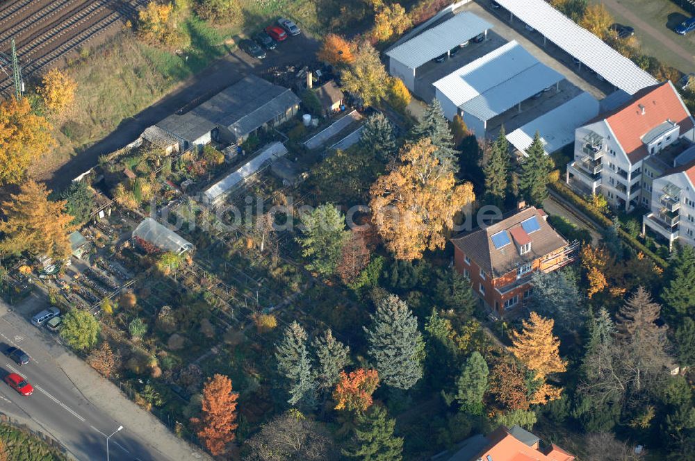 Luftaufnahme Dresden - Herbstliche Staudengärtnerei Jentsch in Dresden