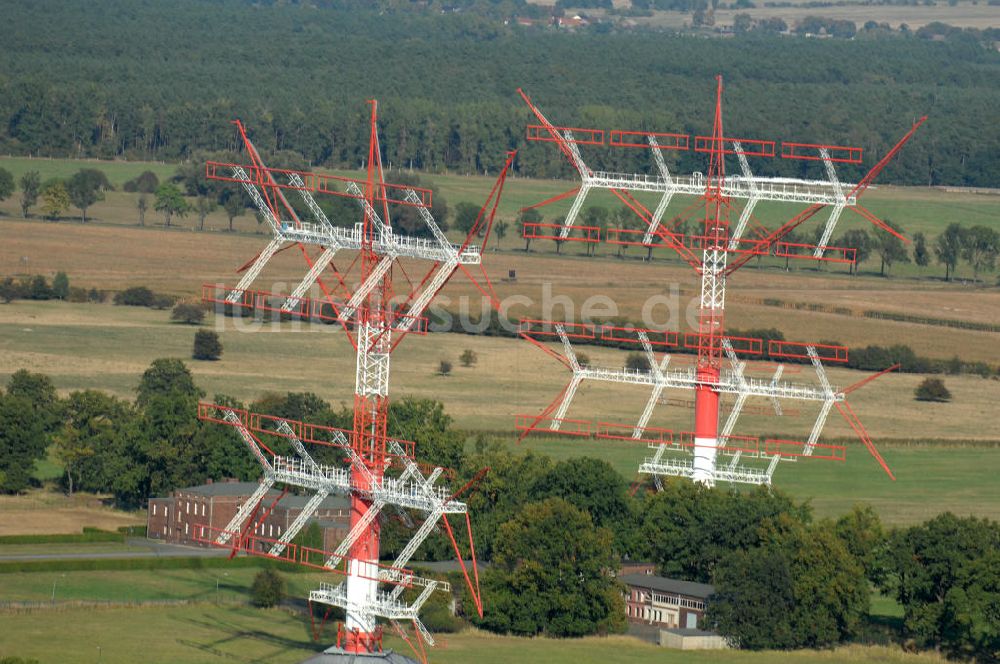 Luftbild NAUEN - Herbstlicher Blick auf das Areal der Kurzwellen- Rundfunksendestelle Nauen