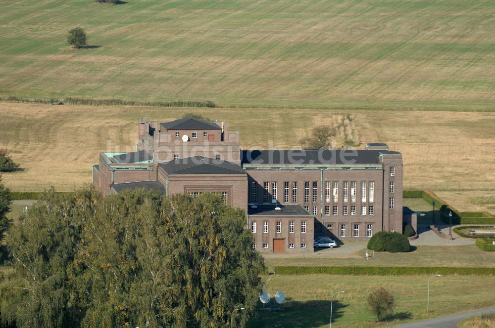 NAUEN von oben - Herbstlicher Blick auf das Areal der Kurzwellen- Rundfunksendestelle Nauen