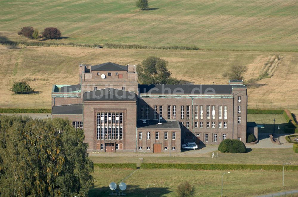 Luftbild NAUEN - Herbstlicher Blick auf das Areal der Kurzwellen- Rundfunksendestelle Nauen