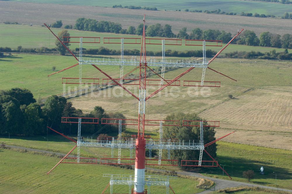 Luftbild NAUEN - Herbstlicher Blick auf das Areal der Kurzwellen- Rundfunksendestelle Nauen