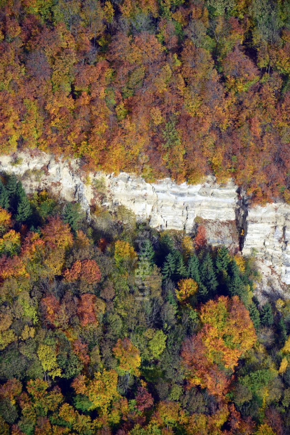 Luftaufnahme Dielmissen - Herbstliches Naturschutzgebiet mit dem Tuchtberg in Dielmissen im Bundesland Niedersachsen