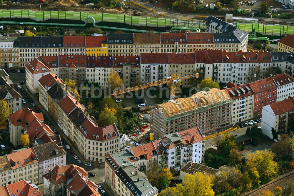 Leipzig Von Oben - Herbstluftbild Baustelle Zum Neubau Eines Wohnhauses ...