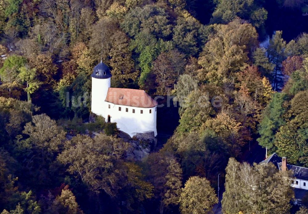 Luftaufnahme Chemnitz - Herbstluftbild Burg Rabenstein in Chemnitz im Bundesland Sachsen, Deutschland