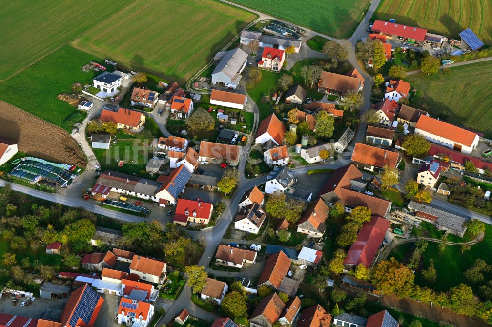 Bischberg von oben - Herbstluftbild Dorf - Ansicht in Bischberg im Bundesland Bayern, Deutschland