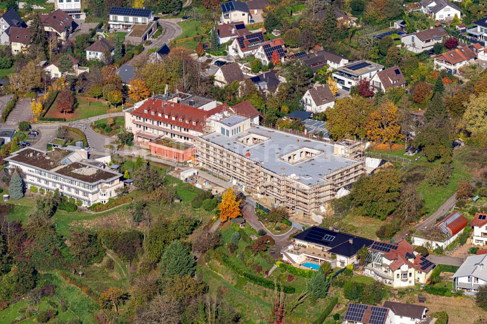 Luftaufnahme Ettenheim - Herbstluftbild Ergänzungsbau am Klinikgelände des Krankenhauses Kreiskrankenhaus Ortenauklinik in Ettenheim im Bundesland Baden-Württemberg, Deutschland