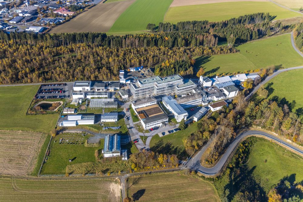 Luftbild Grafschaft - Herbstluftbild Erweiterungs- Baustelle am Institut Fraunhofer-Institut für Molekularbiologie und Angewandte Ökologie in Grafschaft im Bundesland Nordrhein-Westfalen, Deutschland