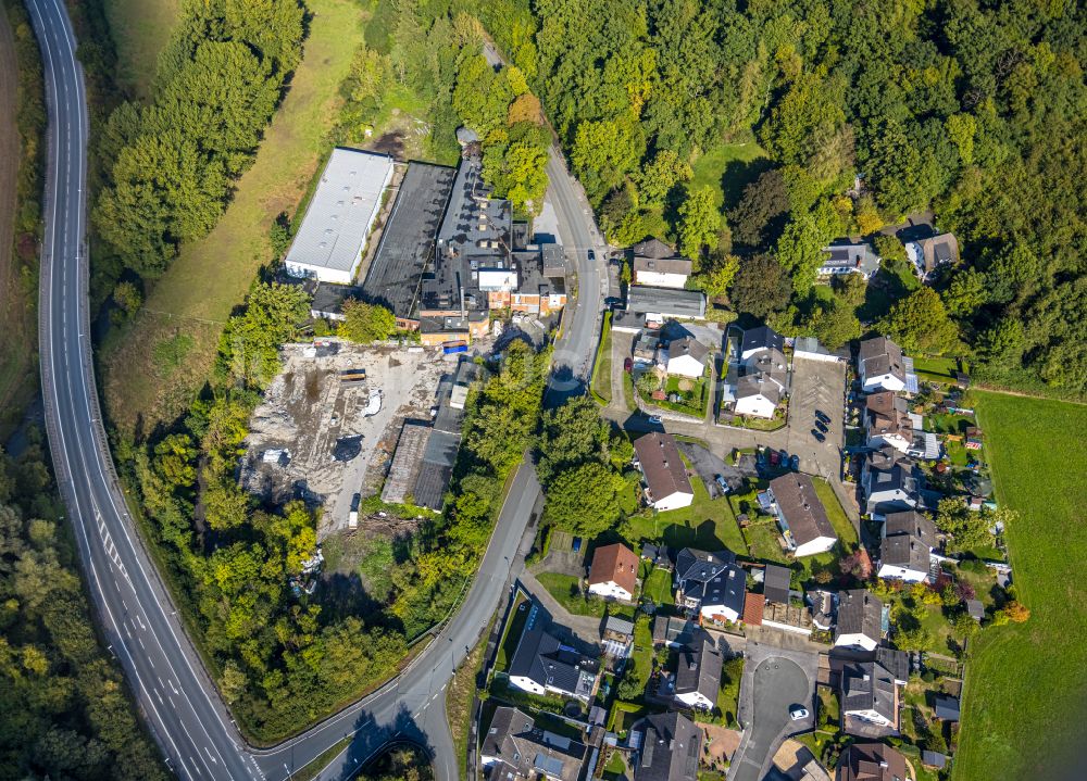 Luftbild Sonnenschein - Herbstluftbild Firmengelände der der Papierfabrik in Sonnenschein im Bundesland Nordrhein-Westfalen, Deutschland