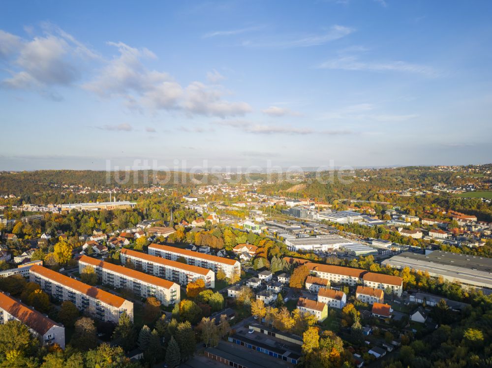 Freital von oben - Herbstluftbild in Freital im Bundesland Sachsen, Deutschland