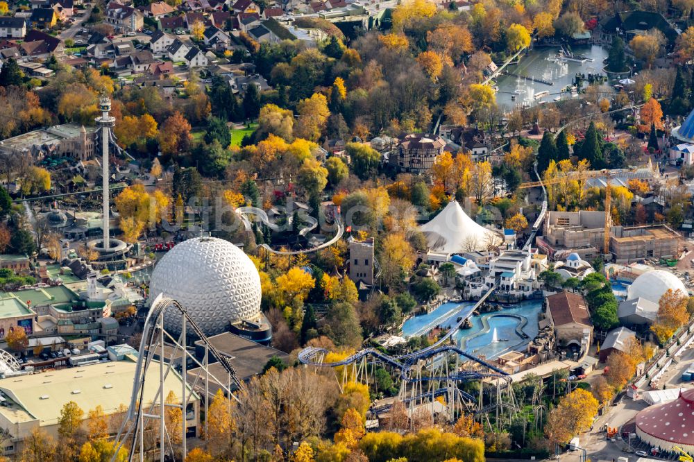 Luftbild Rust - Herbstluftbild Freizeitpark Europapark in Rust im Bundesland Baden-Württemberg, Deutschland