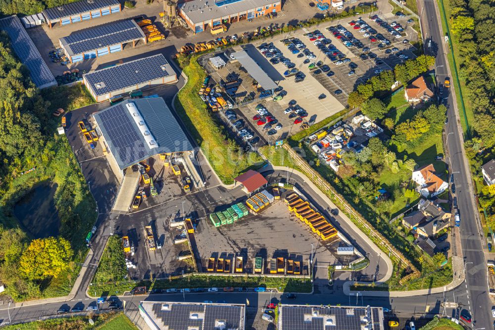 Luftbild Herne - Herbstluftbild Gelände Recyclinghof in Herne im Bundesland Nordrhein-Westfalen, Deutschland