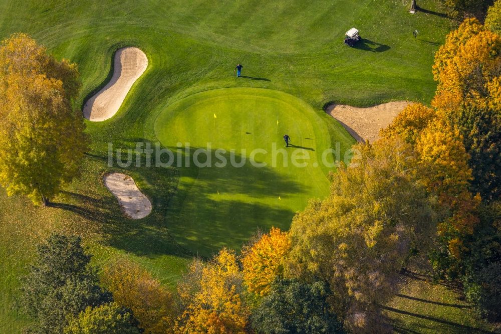 Luftaufnahme Bochum - Herbstluftbild Golfplatz Bochumer Golfclub e.V. Im Mailand in Bochum im Bundesland Nordrhein-Westfalen, Deutschland