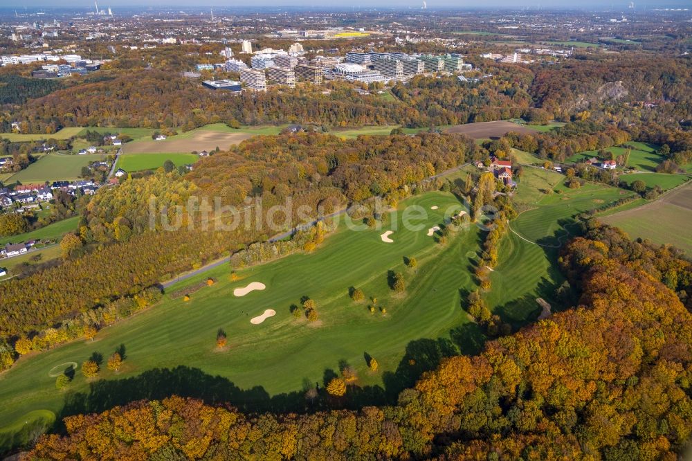 Bochum von oben - Herbstluftbild Golfplatz Bochumer Golfclub e.V. Im Mailand in Bochum im Bundesland Nordrhein-Westfalen, Deutschland