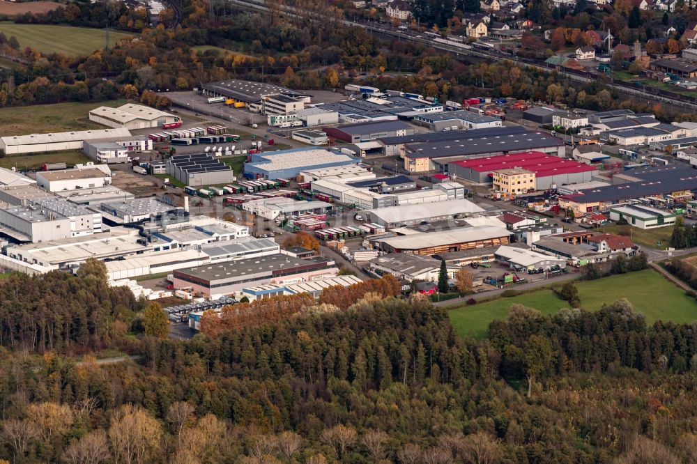 Luftbild Appenweier - Herbstluftbild Industrie- und Gewerbegebiet in Appenweier im Bundesland Baden-Württemberg