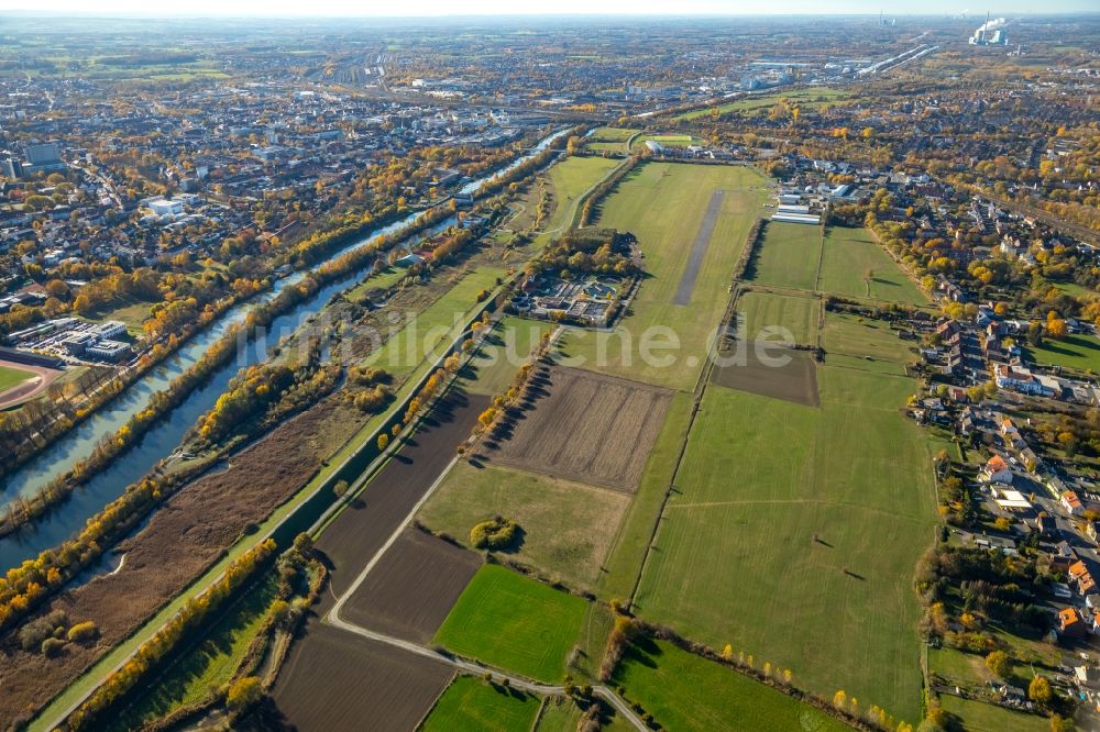 Luftbild Hamm - Herbstluftbild Klärwerks- Becken und Reinigungsstufen Kläranlage Hamm-Mattenbecke in Hamm im Bundesland Nordrhein-Westfalen, Deutschland