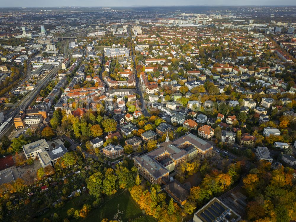 Luftbild Dresden - Herbstluftbild Plauen in Dresden im Bundesland Sachsen, Deutschland