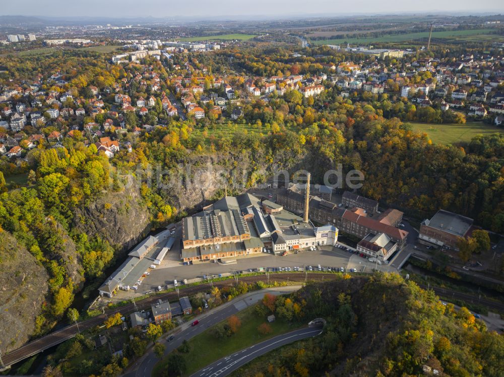 Luftbild Dresden - Herbstluftbild Plauenscher Grund in Dresden im Bundesland Sachsen, Deutschland