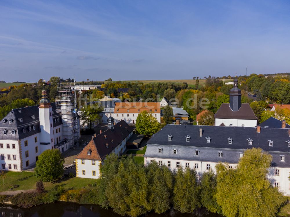 Luftbild Blankenhain - Herbstluftbild Schloss Blankenhain in Blankenhain im Bundesland Sachsen, Deutschland