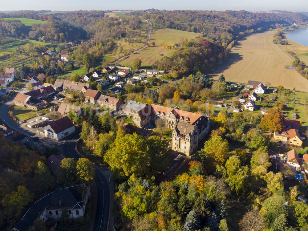 Luftbild Klipphausen - Herbstluftbild Schloss Gauernitz in Gauernitz im Bundesland Sachsen, Deutschland