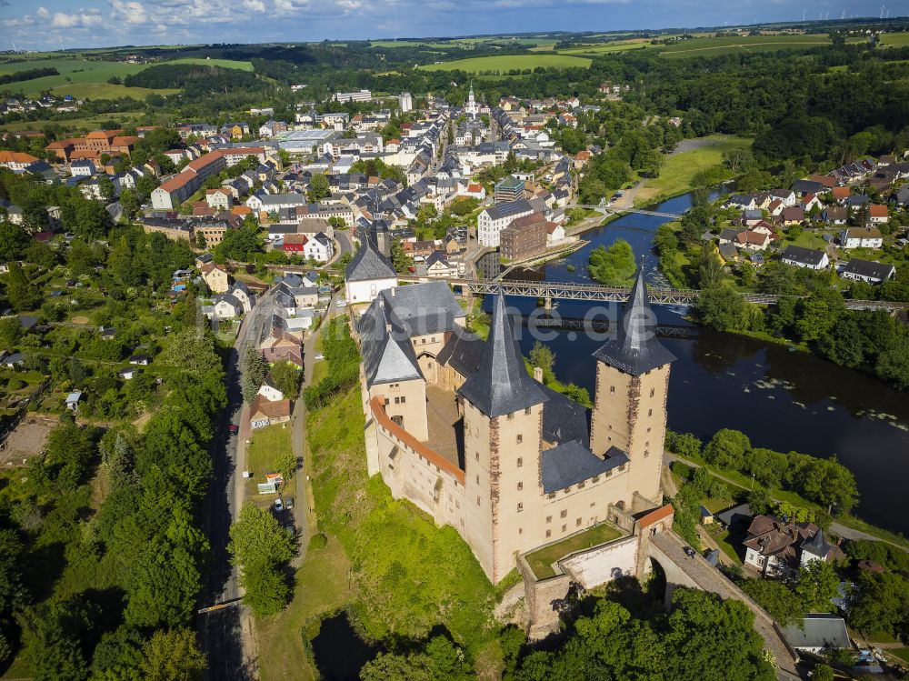 Luftbild Rochlitz - Herbstluftbild Schloss in Rochlitz im Bundesland Sachsen, Deutschland