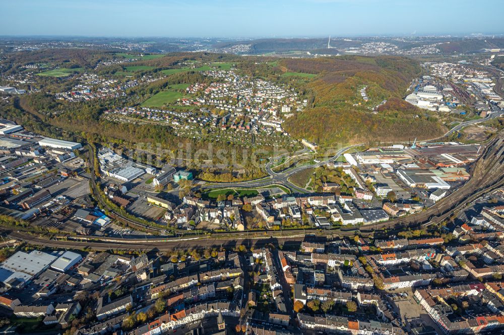 Hagen von oben - Herbstluftbild Stadtansicht in Hagen im Bundesland Nordrhein-Westfalen, Deutschland