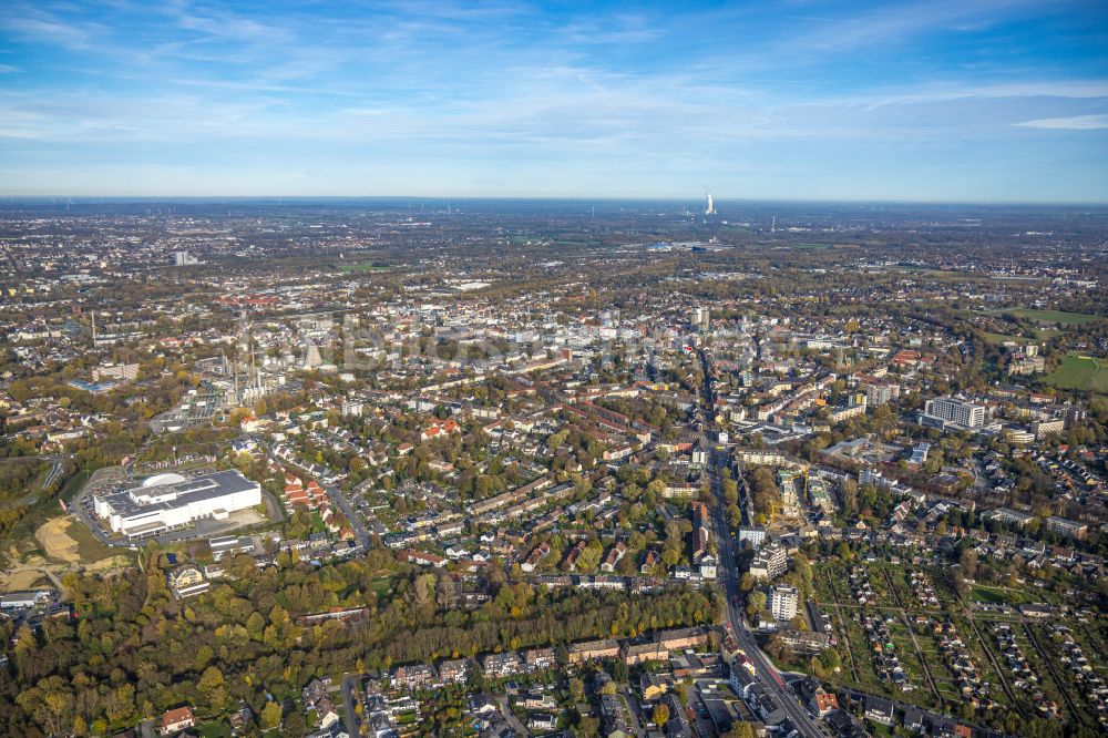 Luftaufnahme Herne - Herbstluftbild Stadtansicht in Herne im Bundesland Nordrhein-Westfalen, Deutschland