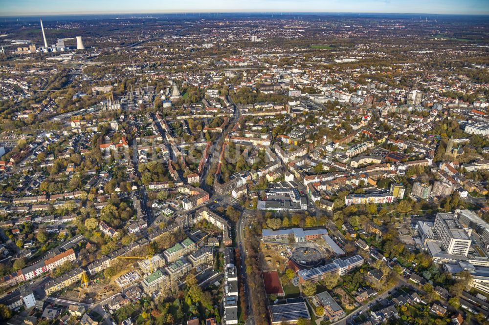 Herne von oben - Herbstluftbild Stadtansicht in Herne im Bundesland Nordrhein-Westfalen, Deutschland