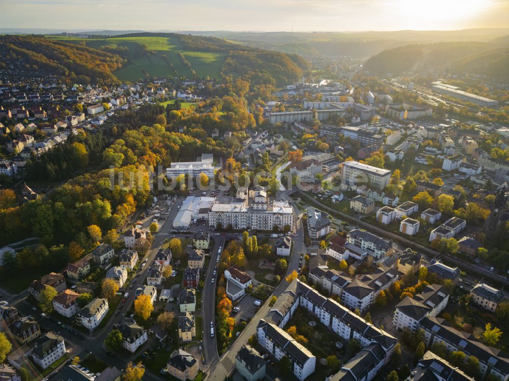 Luftbild Freital - Herbstluftbild Stadtzentrum im Innenstadtbereich in Freital im Bundesland Sachsen, Deutschland