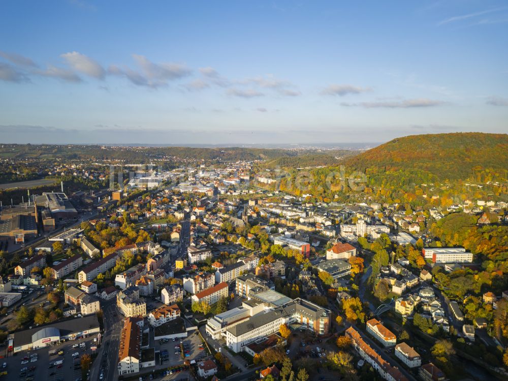 Luftbild Freital - Herbstluftbild Stadtzentrum im Innenstadtbereich in Freital im Bundesland Sachsen, Deutschland