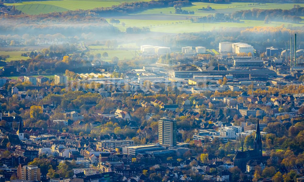 Luftbild Lünen - Herbstluftbild Stadtzentrum im Innenstadtbereich in Lünen im Bundesland Nordrhein-Westfalen, Deutschland