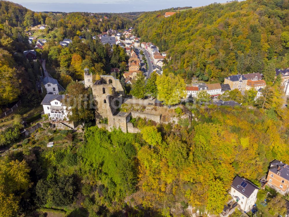 Luftbild Tharandt - Herbstluftbild in Tharandt im Bundesland Sachsen, Deutschland