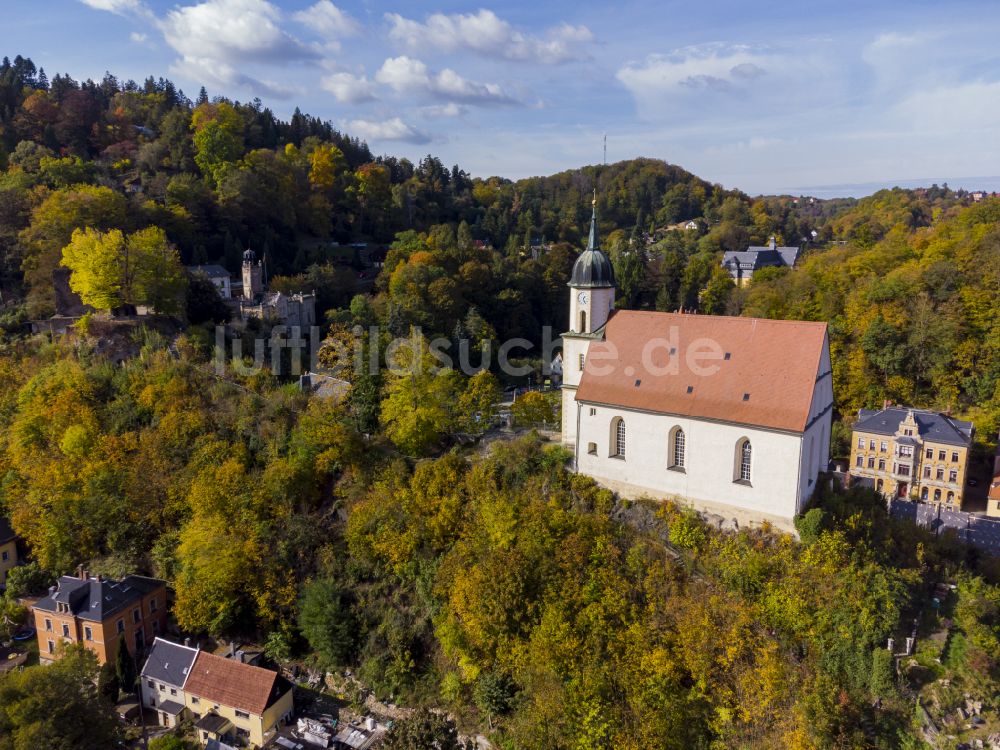 Tharandt von oben - Herbstluftbild in Tharandt im Bundesland Sachsen, Deutschland